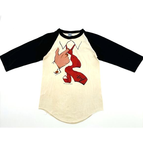 The Knits Other - Vintage Rodney Dangerfield No Respect T Shirt Medium White Black Ragland 1980